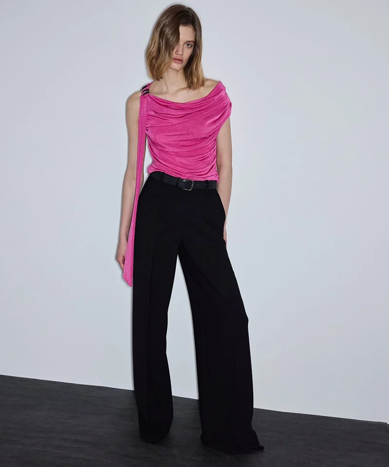 ابيكول Side Brooch Asymmetric T-Shirt