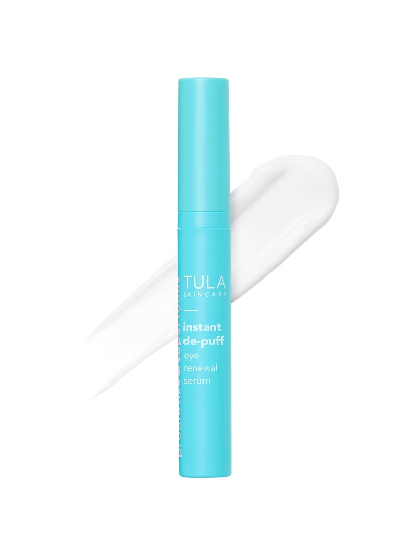 TULA TULA Skin Care Instant DePuff Eye Renewal Serum  Dark Circles Under Eye Treatment Reduce Puffiness and Signs of Wrinkles 05 fl oz 