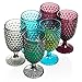 G Hobnail Colorful Vintage Iced Beverage oblet 13 oz. set of 6 Premiun Glass Set for Wine Soda & Juice Perfect for - Image 2