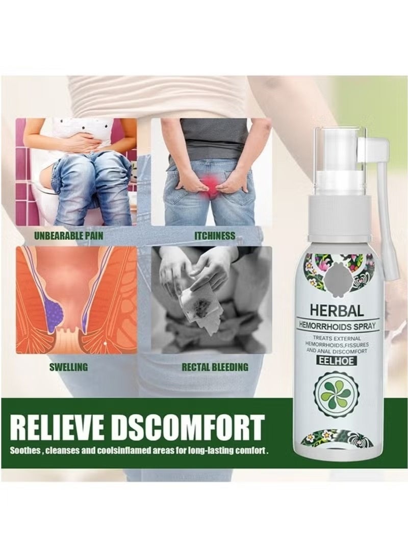 EELHOE Natural Hemorrhoid Relief Spray (3PCS) – 100% Herbal Formula for Fast Soothing & Healing of Internal and External Hemorrhoids - Image 4