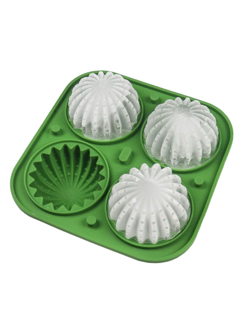 Ice Cube Tray, Makes Beautiful Cactus Shape Round Ice Balls, This Silicone Ice Tray Has Built In Funnels, Easy to Fill and Release Ice Mold, Bpa Free Ice Maker Tray, Ice Trays for Freezer
