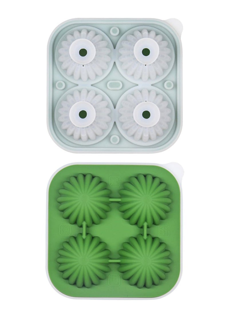 Ice Cube Tray, Makes Beautiful Cactus Shape Round Ice Balls, This Silicone Ice Tray Has Built In Funnels, Easy to Fill and Release Ice Mold, Bpa Free Ice Maker Tray, Ice Trays for Freezer