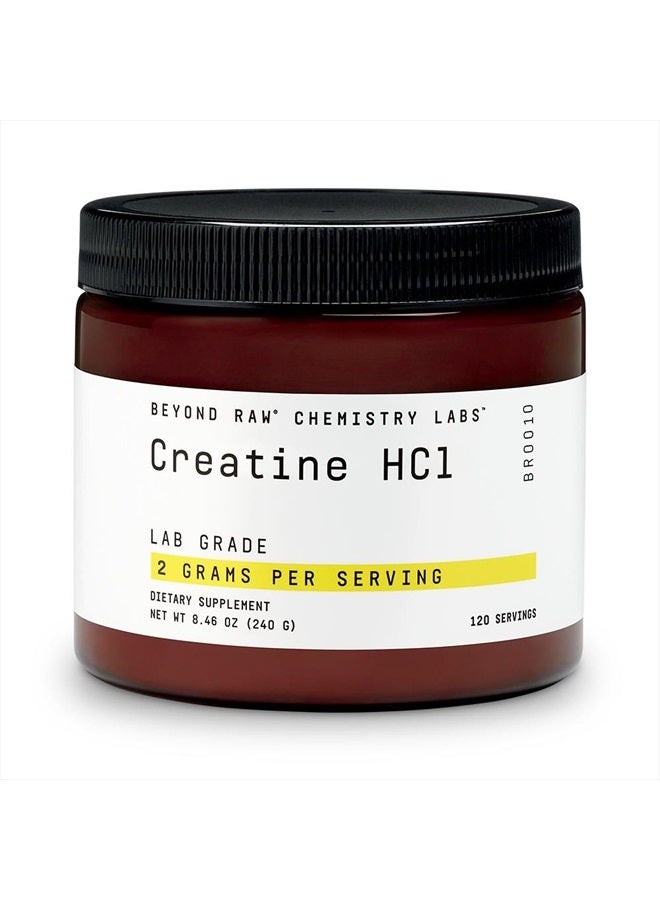 BEYOND RAW Chemistry Labs Creatine HCl Powder | Improves Muscle Performance | 120 Servings - Image 1