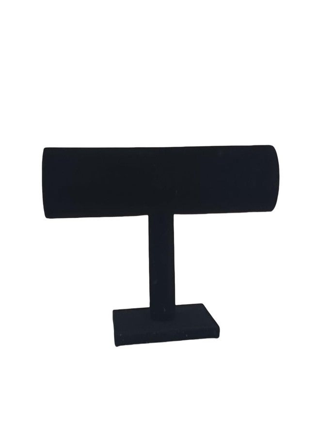 SCIKHEFT Velvet Bracelet Holder Display Stand - Premium Velvet Jewelry Organizer T-Bar Design for Bracelets, Watches, Vendors, and Retail Stores (Black) - Image 5