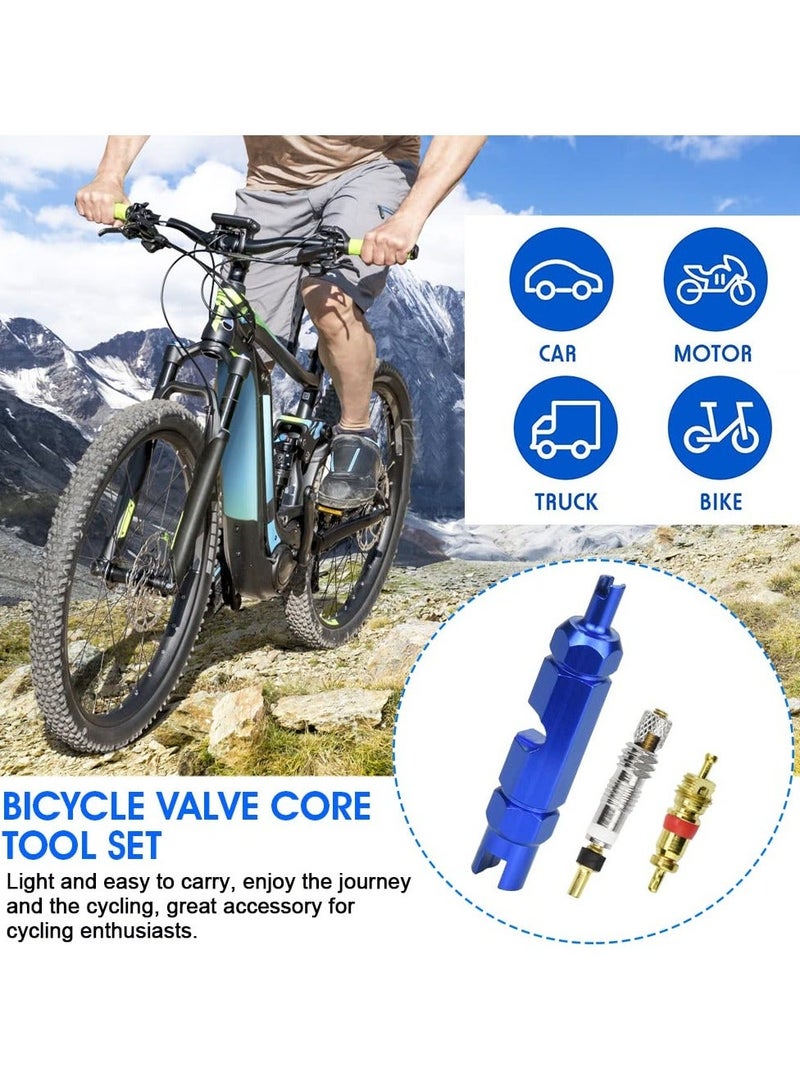 13Pcs Valve Core Remover Tool Kit Bike and Car Valve Core Repair Tool with Brass Replacement Presta and Schrader Valve Core Bike Bicycle Core Repair Tool For Universal Road Bike Car - Image 5