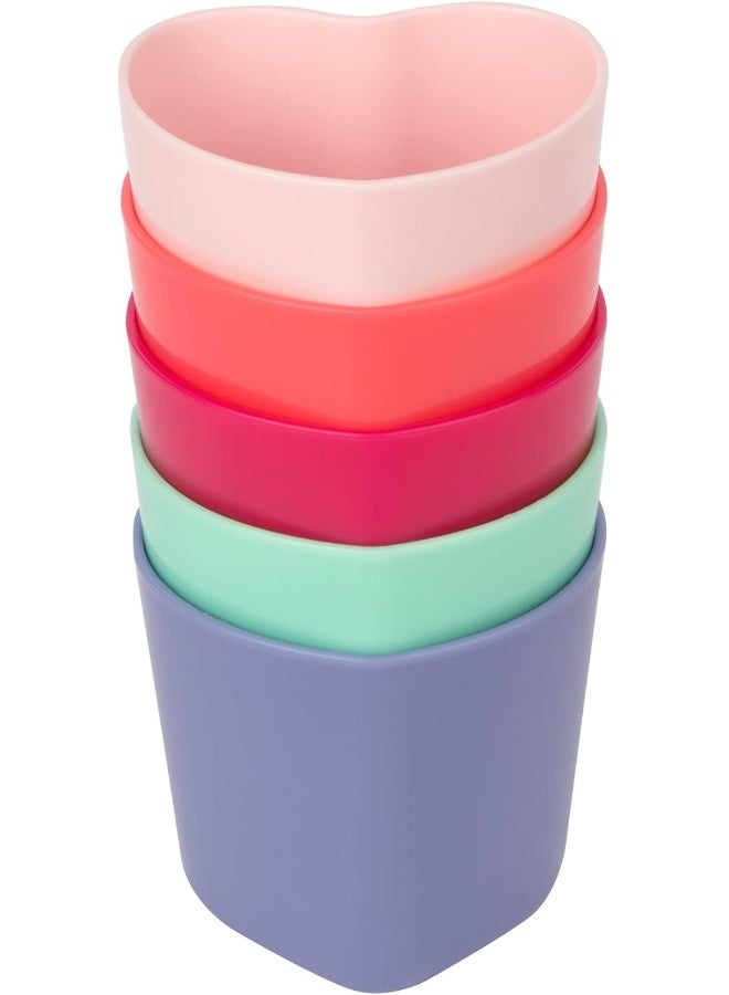 The First Years Heart Shaped Cups, 6 oz Toddler Cup, Pack of 5 - Image 1