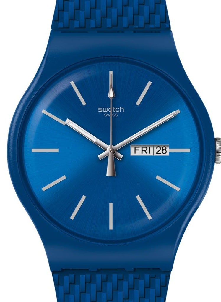 Swatch Unisex Bricablue Quartz Movement Water Resistant Wrist Watch - 41 Mm - Image 1