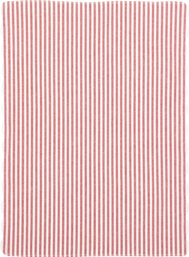 Piper Classics Farmhouse Ticking Stripe Red Placemat, Set of 4, 12x18 - Image 4