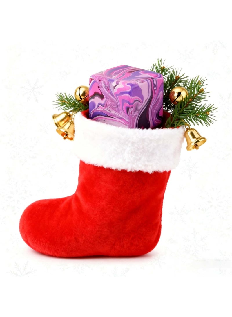 Joyzeno Fidget Toys Squishy Stress Cube, Stress Balls for Kids Adults Squishies Stress Relief, Blend Colored Ice Squishy Cube Sugar Balls, High Density Squeeze Balls for Students Calming (Purple) - Image 4