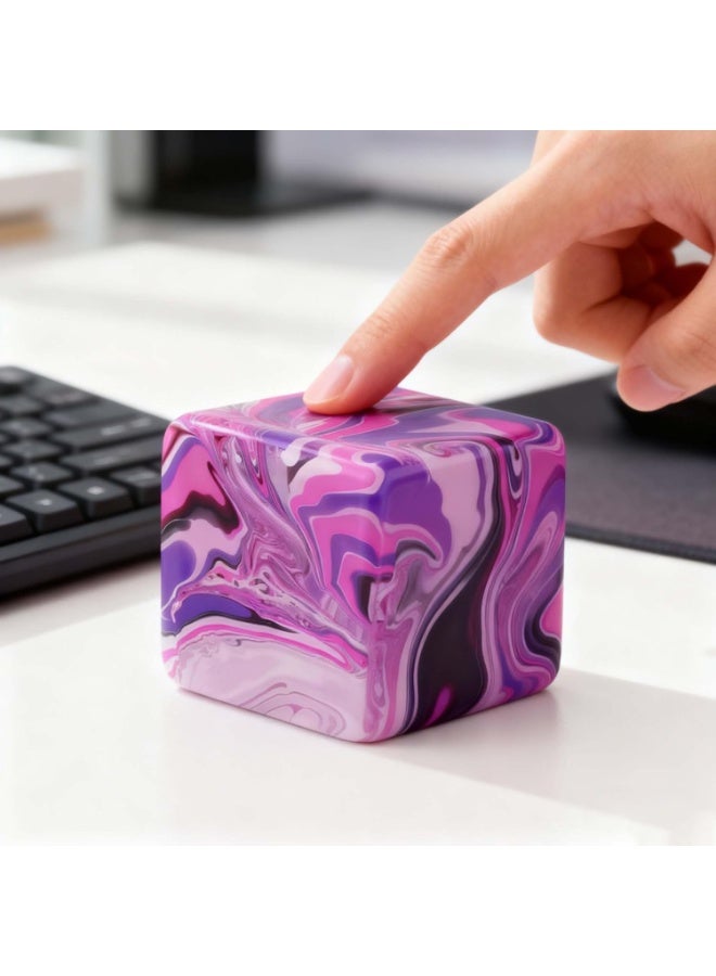Joyzeno Fidget Toys Squishy Stress Cube, Stress Balls for Kids Adults Squishies Stress Relief, Blend Colored Ice Squishy Cube Sugar Balls, High Density Squeeze Balls for Students Calming (Purple) - Image 3
