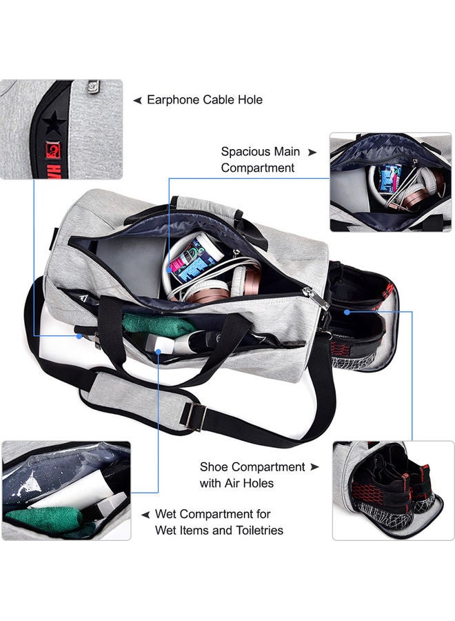 NIBEMINENT Sports Gym Bag with Separate Wet Pocket and Shoes Compartment Travel Duffel Weekender Handbag for Men Women 50 x 4 26cm - Image 5