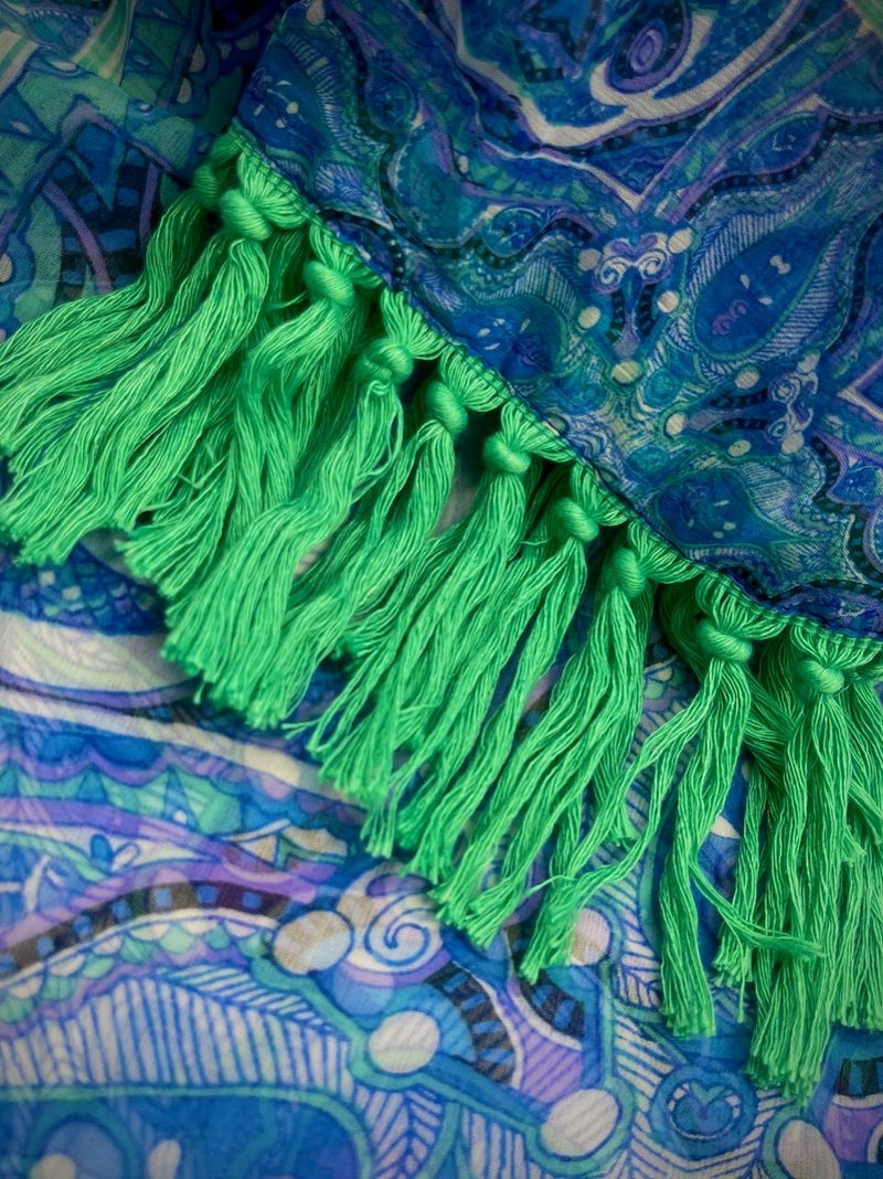 Antica Sartoria Poncho with Tassel Tie - Image 3