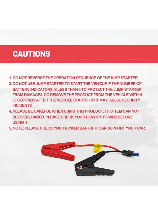 كابل بدء تشغيل نحاسي 10AWG من نوع EC5 مع مشابك تمساح 36V - Image 5
