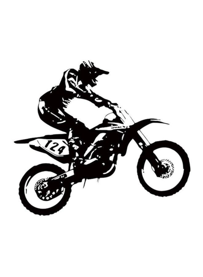 NIBEMINENT Dirt Racing Bike Wall Sticker Black 600x3x530millimeter - Image 1