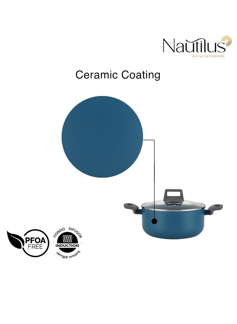 nautilus Nautilus  Casserole 24 x 11Cm With G Lid, Scratch and Abrasion Resistance  - Image 4