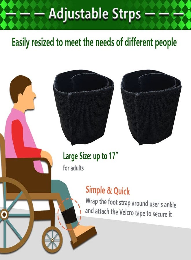 ZNALDP Wheelchair Foot Rest Straps, Medical Safety Seat Belt Wheelchair Leg Support Harness Restraints for Elderly Dementia Patient Leg Separator Foot Straps Prevent Sliding Wheelchair Accessories - Image 2