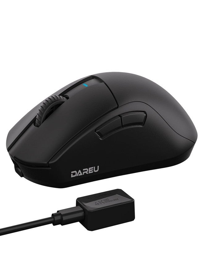 داريو ماوس الألعاب اللاسلكي DAREU A950pro 4K: خفيف الوزن للغاية (55 غرام)، معدل استجابة 4 كيلو هرتز، مستشعر بصري PAW3395، دقة 26 ألف نقطة في البوصة، 5 أزرار قابلة للبرمجة، يدعم الشحن السريع لمدة 15 دقيقة والاتصال ثلاثي الأوضاع (أسود) - Image 1