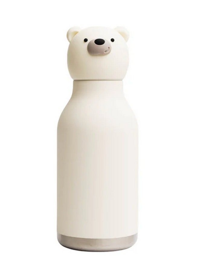 asobu زجاجة أسوبو بير بيستي 16 أونصة – زجاجة مياه للأطفال من الفولاذ المقاوم للصدأ، تصميم دب لطيف، مانعة للتسرب، سهلة الحمل، مثالية للمدرسة والسفر والاستخدام اليومي - Image 1