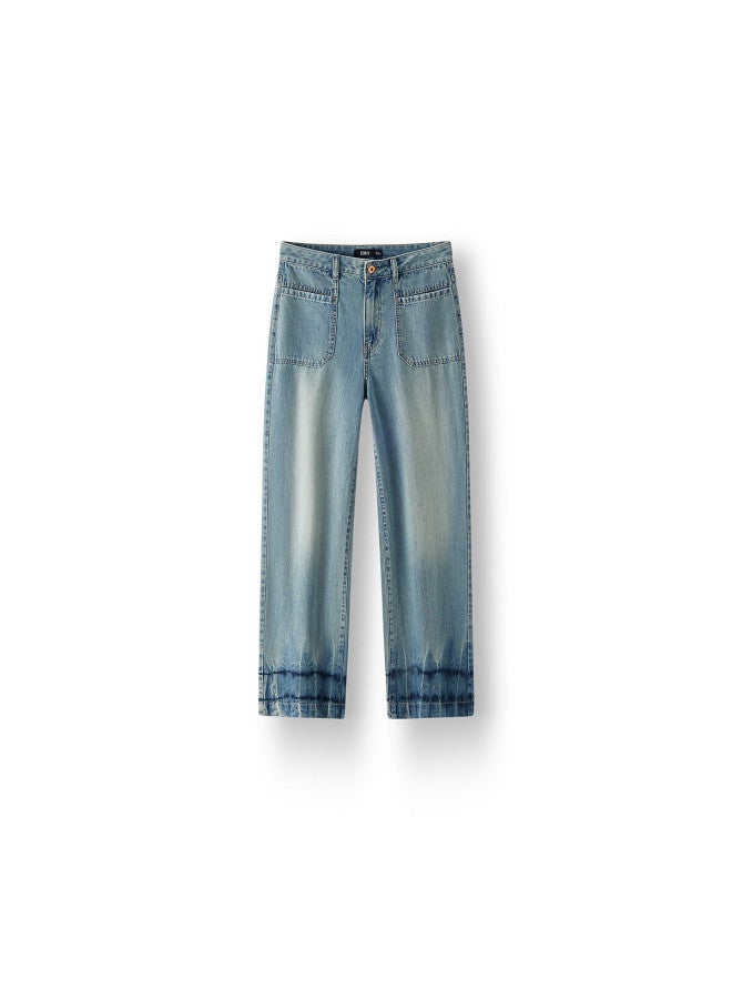 Semir Senrou Women's Summer Denim Jeans Moisture-wicking Cool Wide-leg Distressed Pants 103325124005a - Image 5