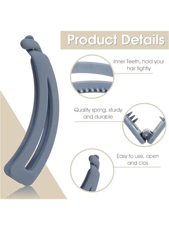 Generic 8Pcs Banana Hair Clips for Women, 4.9 Inch Large Banana Clip Cute Non-Slip Banana Claw Clips Clincher Combs for Thick Thin Fine Hair Big No Crease Ponytail Holder Hair Accessories Gifts - Image 5