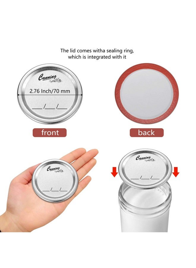 EvaHab 128-Count, Regular Mouth Canning Lids for Ball, Kerr Jars - Split-Type Metal Mason Jar Lids for Canning - Food Grade Material, 100% Fit & Airtight for Regular Mouth Jars - Image 1