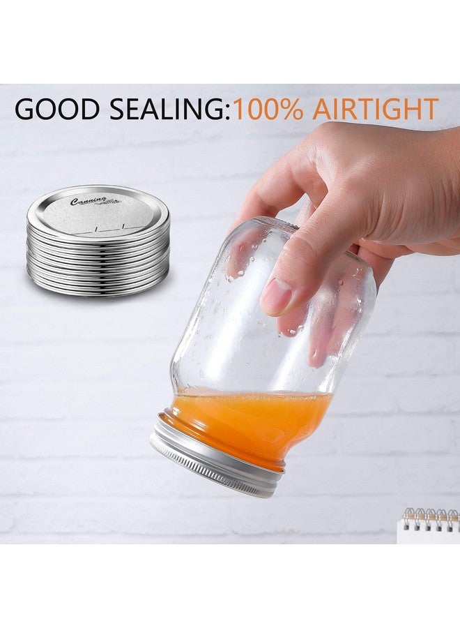 EvaHab 128-Count, Regular Mouth Canning Lids for Ball, Kerr Jars - Split-Type Metal Mason Jar Lids for Canning - Food Grade Material, 100% Fit & Airtight for Regular Mouth Jars - Image 3