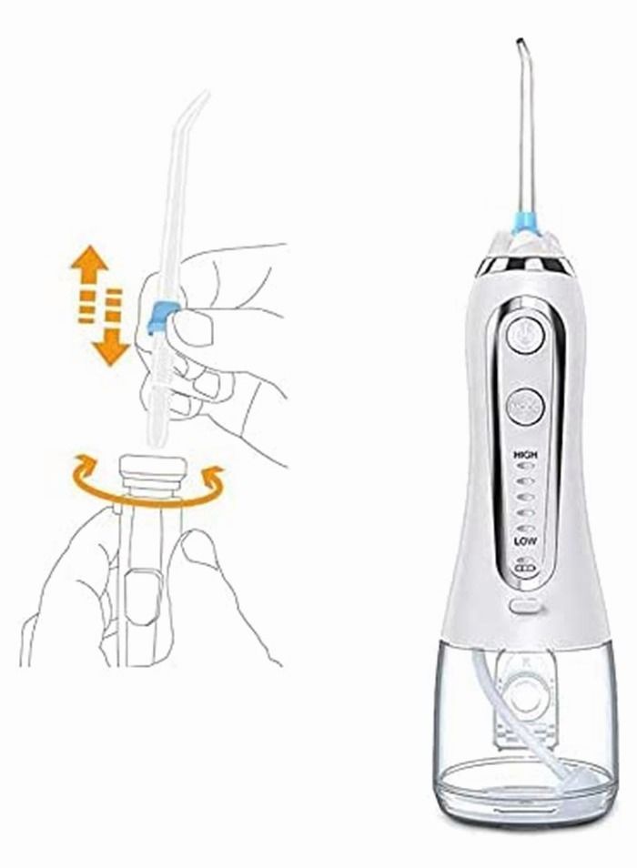 CGY Portable Rechargeable Water Flosser Cordless Oral Irrigator (6 Pieces) - 300ML - Image 4