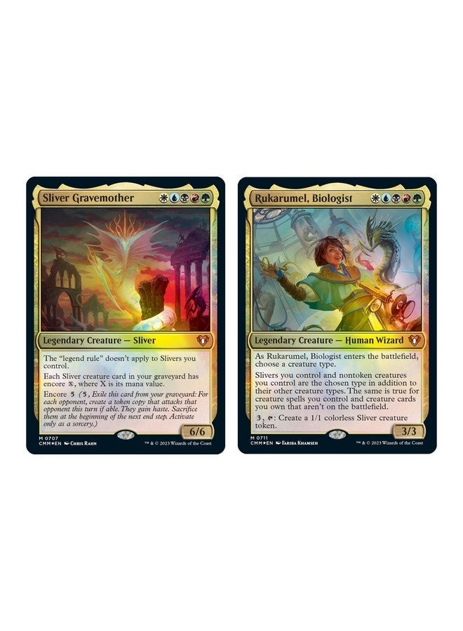 Magic the Gathering Magic: The Gathering Commander Masters Commander Deck - Sliver Swarm (100-Card Deck, 2-Card Collector Booster Sample Pack + Accessories) - Image 5