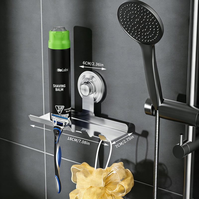 DELITON Suction Cup Razor Holder, Powerful Suction Cup Hooks for Wall, Removable&Reusable Shower Hooks for Towel, Loofah, Toothbrush - Image 5