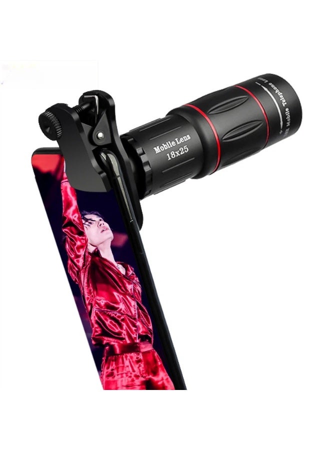 18x25 Mobile Phone Telephoto Lens Monocular Kit High-Power Magnification Universal Clip Tripod Perfect Smartphone Photography Bird Watching Outdoor Exploration - Image 1