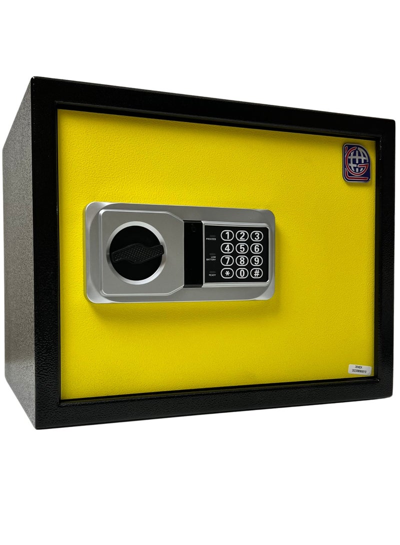 LOTFY GROUP LG Safebox Code- 30NEK- 30*38*30CM- Yellow Colour- Home Office Safe Box- Electronic Lock- Key Lock  - Image 1