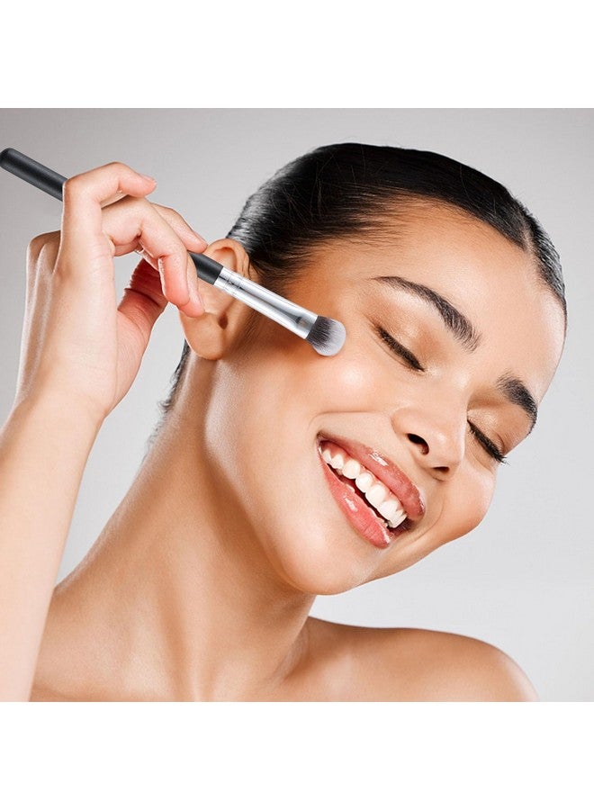 Energy Expert Concealer Brush Under Eye Face Makeup Brush Small Dense Synthetic Bristles For Liquid Cream Powder Eyeshadow Eye Cream Makeup Blending For Even Coverage Black - Image 4