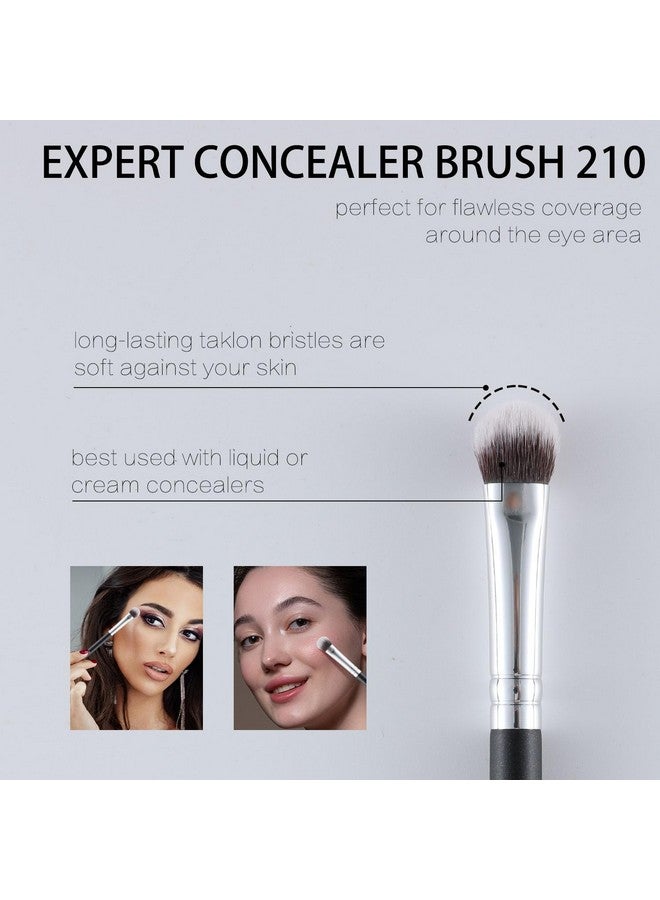 Energy Expert Concealer Brush Under Eye Face Makeup Brush Small Dense Synthetic Bristles For Liquid Cream Powder Eyeshadow Eye Cream Makeup Blending For Even Coverage Black - Image 2