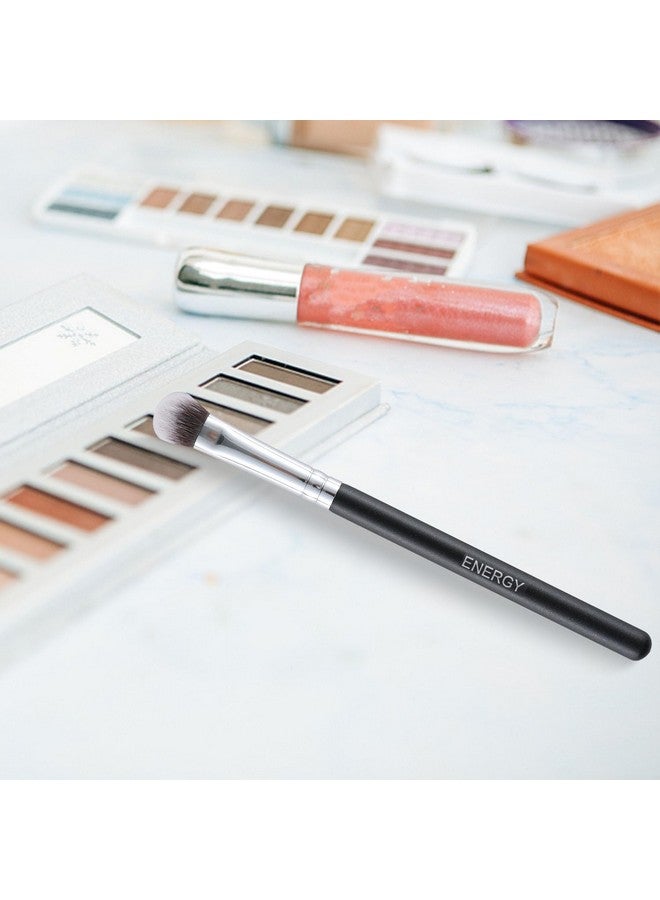 Energy Expert Concealer Brush Under Eye Face Makeup Brush Small Dense Synthetic Bristles For Liquid Cream Powder Eyeshadow Eye Cream Makeup Blending For Even Coverage Black - Image 5