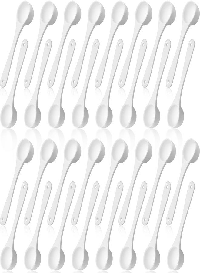 Maxdot 200 Pcs Teaspoon Measuring Spoons Bulk Reusable Plastic Scoop Measuring Spoons Long Handle Plastic Scoop for Cosmetics Coffee Sugar Spices Protein((5 ml / 5 cc/ 1 Tsp) - Image 1