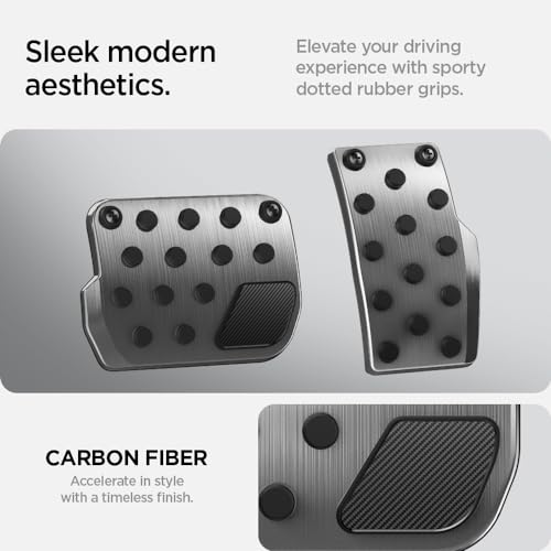 Spigen Stainless Steel Pedal Cover (Concave Pedal/Rugged Stem) Designed for Tesla Model 3 & Y Non-Slip Performance Cover [Check Brake Pedal] - Compatible with Model Y Juniper and Model 3 Highland - Image 3