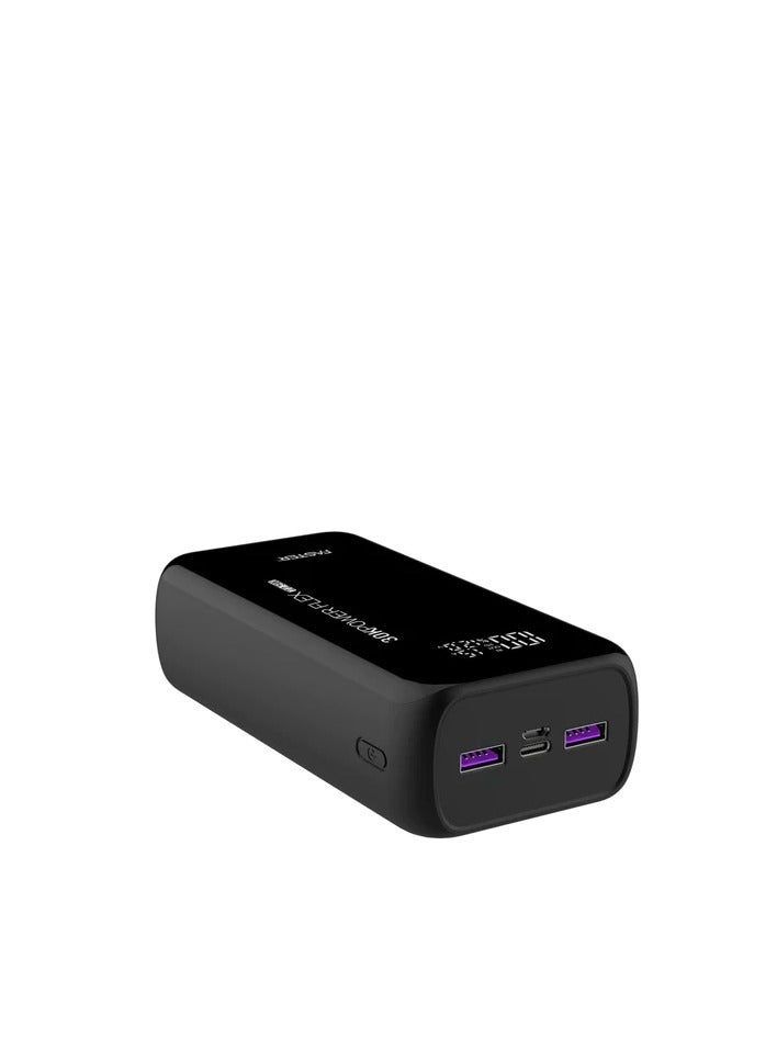 فاستر بنك طاقة أسرع PF30K POWER FLEX بقدرة 22.5 واط وسعة 30000 مللي أمبير في الساعة QC3.0 مع شاشة عرض رقمية - Image 3