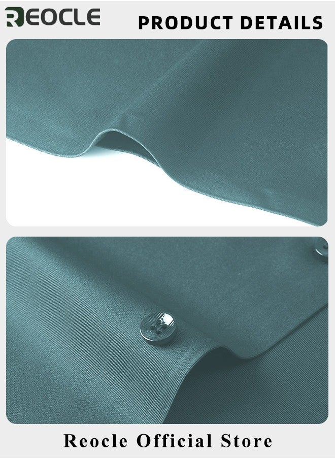 REOCLE - Men's Business Slim Fit Shirt Official Long Sleeve Stretch Dress Shirt Wrinkle-Free Regular Fit Button Down Shirts - Image 1