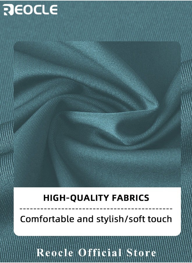 REOCLE - Men's Business Slim Fit Shirt Official Long Sleeve Stretch Dress Shirt Wrinkle-Free Regular Fit Button Down Shirts - Image 1
