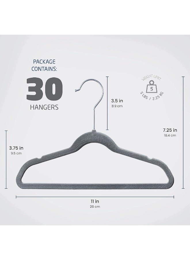 ZOBER Premium Kids Nonslip Baby Velvet Hangers - Image 1