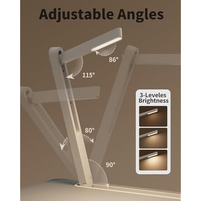 rayihni LAPTOP TRAY, LAPDESK, 3 LIGHT MODES BED DESK, HEIGHT & ANGLE ADJUSTABLE, WITH BOOK STAND, DRAWER, TABLET GROOVE, FOR STUDYING, WORKING, DINING,CRAFTING (GREY 23.6*17.7'') - Image 3