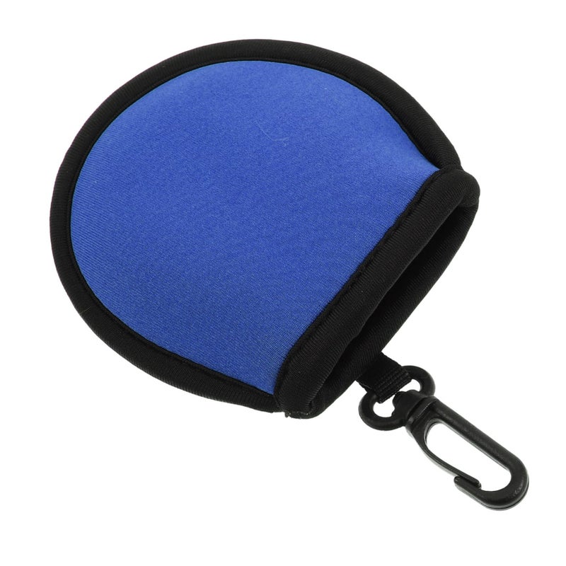 Blue Neoprene Golf Ball Holder With Clip Portable Cleaning Pouch For Outdoor Sports - Image 2