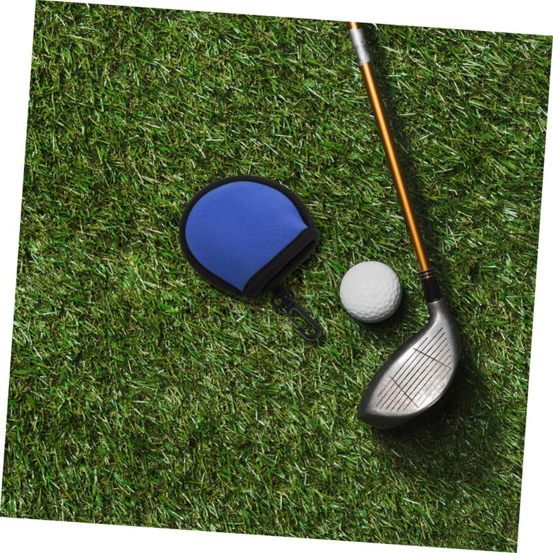 Blue Neoprene Golf Ball Holder With Clip Portable Cleaning Pouch For Outdoor Sports - Image 5