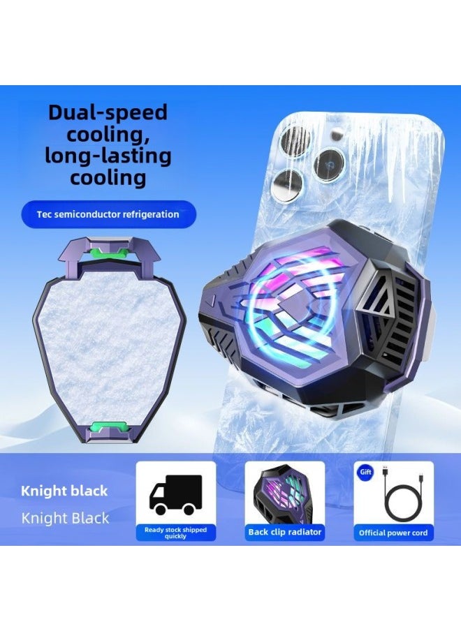 Beauenty S1 Semi-conductor Cooling Phone Holder Silent Gaming Back Clip For Live Broadcasting Playing Mobile Games-Product Color:S20 Back Clip Radiator-purple Black (cost-effective, With Two-speed Adjustment)  - Image 1