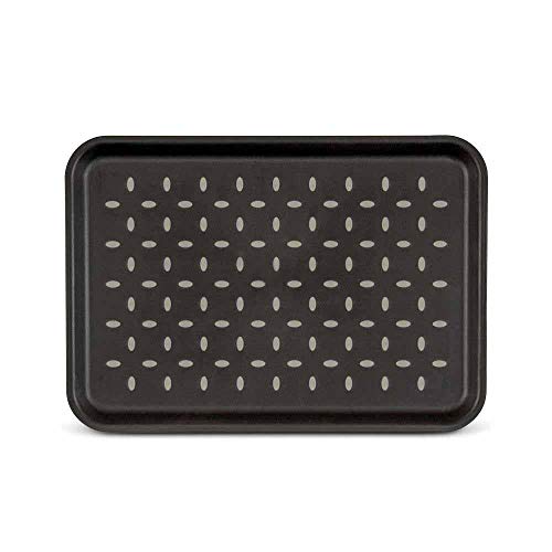 Freelance Anti Slip Serving Tray - 34 x 24 cm - Black - Non-Slip Rubber Surface, Break-Resistant - Versatile Anti Skid PP Plastic Kitchen & Dining/Coffee Table Trays for Breakfast/Food/Tea - Image 2
