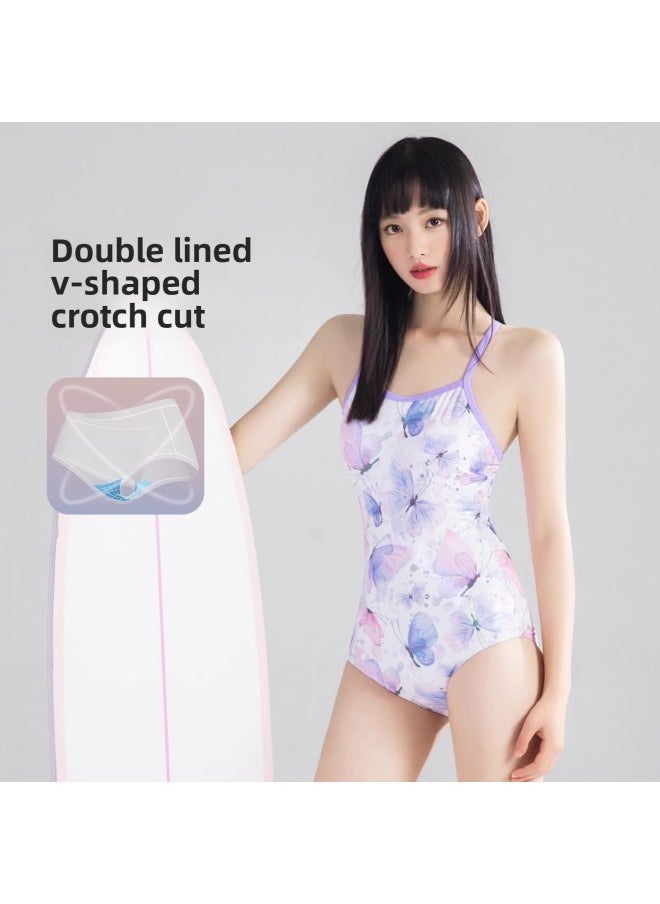 Generic Swimwear Women's 2025 Swimming Pool Special Fashion Ladies One-piece Triangle Racing Sports Swimwear Wholesale-Color:White-  - Image 4