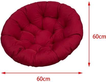KYNE Round Cushion for Hanging Basket Polyester Round Shape Swing Chair Cushions for Outdoor Egg Swing Chair Garden Swing Seat Padded Pillow Cushion Wine redmehroon - Image 4