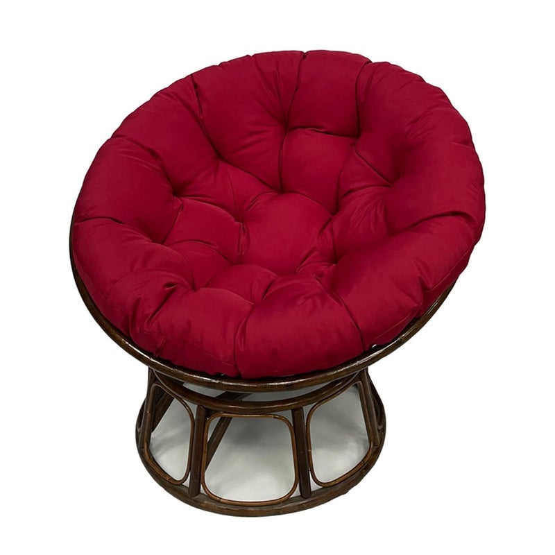KYNE Round Cushion for Hanging Basket Polyester Round Shape Swing Chair Cushions for Outdoor Egg Swing Chair Garden Swing Seat Padded Pillow Cushion Wine redmehroon - Image 5
