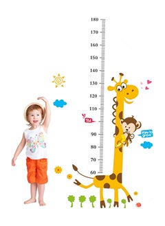 Cartoon Giraffe Kids Growth Chart Height Measure For Home/kids Rooms Wall Stickers