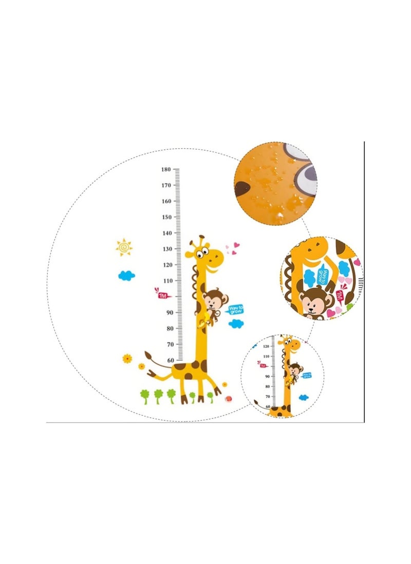 Cool Baby Style - Cartoon Giraffe Kids Growth Chart Height Measure For Home/kids Rooms Wall Stickers - Image 1